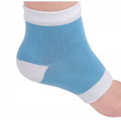 NAWILŻAJĄCE SKARPETKI z żelową poduszką pod piętę N20N niebieskie FOOTLOVE