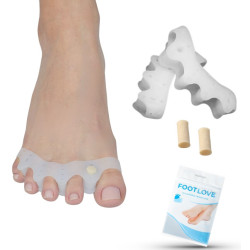 Oddychający separator na haluksy z klinami N93 Footlove 1 para