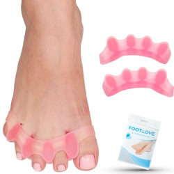 Multiseparatory żelowe na palce stóp różowe N16R Footlove kliny silikonowe 1 para