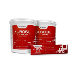 Masa silikonowa kondensacyjna Aurosil C Lab 85 Everall7 zestaw promocyjny 2,6 kg + 60 ml