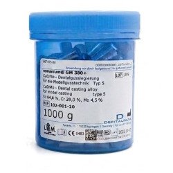 Stop Remanium GM 380 metal do protez szkieletowych CrCo 1 kg Dentaurum 102-001-00
