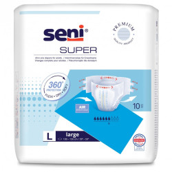 Pieluchomajtki SENI SUPER na rzepy, rozmiar L opak. 10szt TZMO