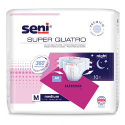 Pieluchomajtki SENI SUPER QUATRO na rzepy, rozmiar m opak. 10szt TZMO