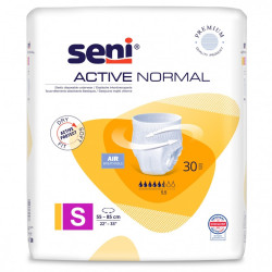 Majtki chłonne SENI ACTIVE NORMAL pieluchomajtki wciągane, rozmiar S opak. 30szt TZMO