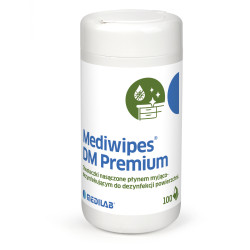 Chusteczki do dezynfekcji powierzchni bez alkoholu Mediwipes DM Premium tuba 100 szt. Medilab