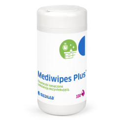 Chusteczki do dezynfekcji powierzchni z alkoholem Mediwipes Plus tuba 100 szt. Medilab