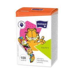 Plastry dla dzieci Happy Garfield 19 x 76 mm Qwikstrip 100 szt. Matopat