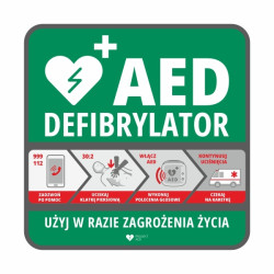 Tablica informacyjna ALGORYTM AED do szafek AIVIA