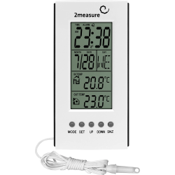 Termometr elektroniczny bezprzewodowy wewnętrzny i zewnętrzny z zegarem i pamięcią min/max 170109 Browin