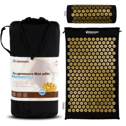 Mata do akupresury z poduszką Balanssen Accupressure Mat Gold złota 74 x 43 cm