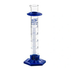 Cylinder miarowy szklany 25 ml klasa B stopa PP ChemLand