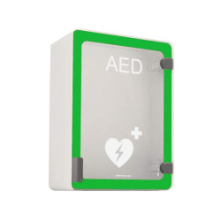 Szafka WEWNĘTRZNA na defibrylator AED Climate BOX zielona Alarm
