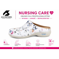 Buty medyczne w kwiaty Nursing Care Wash'Go Paris Flowers WG4F1