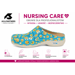 Buty medyczne w emotki Nursing Care Wash'Go Paris Emoji WG4F54