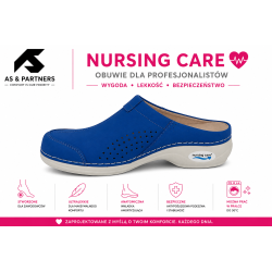Buty medyczne niebieskie Nursing Care Wash'Go Veneza Electric Blue WG3A10