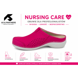 Buty medyczne różowe Nursing Care Wash'Go Veneza Fuksja WG3A09