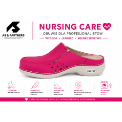 Buty medyczne różowe Nursing Care Wash'Go Berlin Fuksja WG4A09
