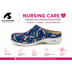 Buty medyczne niebieskie Nursing Care Wash'Go Berlin Health 04 WG4AF23