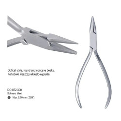 Kleszcze ortodontyczne wklęsło-wypukłe Schwarz do drutu max 0,7 mm Falcon DO.872.300