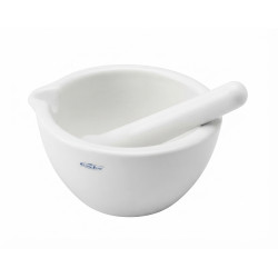 Moździerz porcelanowy z tłuczkiem 550 ml średnica wew. 125 mm / zew. 155 mm J-705 ChemLand