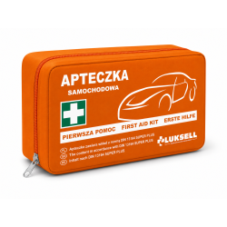 Apteczka samochodowa DIN 16134+ pomarańczowa saszetka Luksell