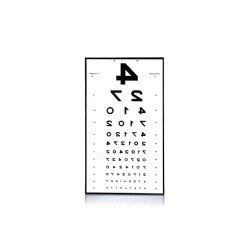 Tablica okulistyczna z cyframi do badania ostrości wzroku odbicie lustrzane 4