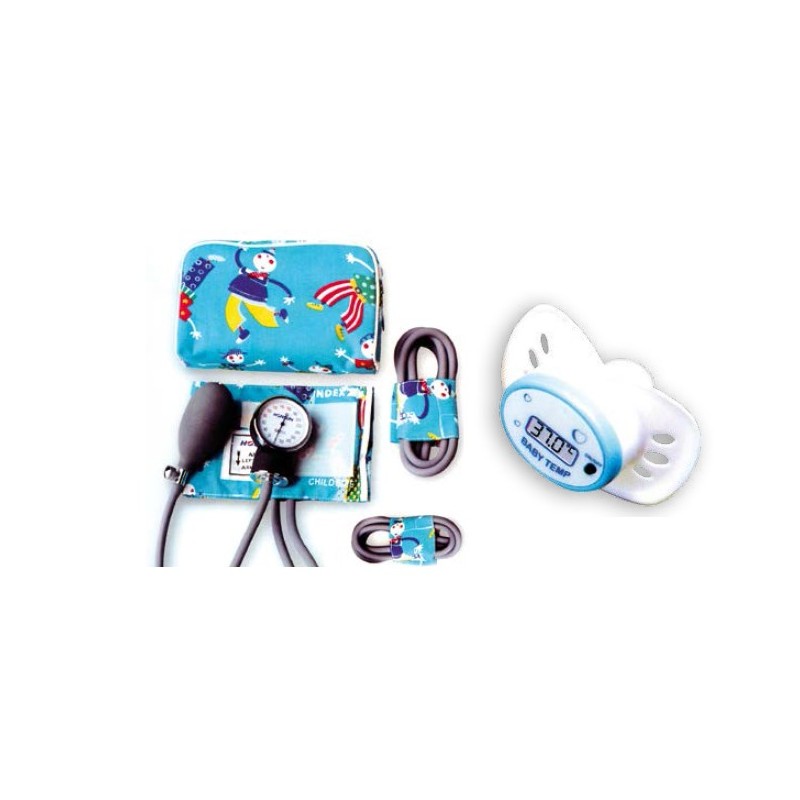 Ciśnieniomierz zegarowy, pediatryczny HS-20C z termometrem smoczkiem DT211A