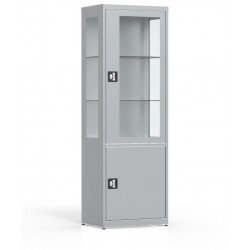 SZAFA MEDYCZNA MDBW/1 - Dwudzielna 1częściowa z przeszklonymi bokami