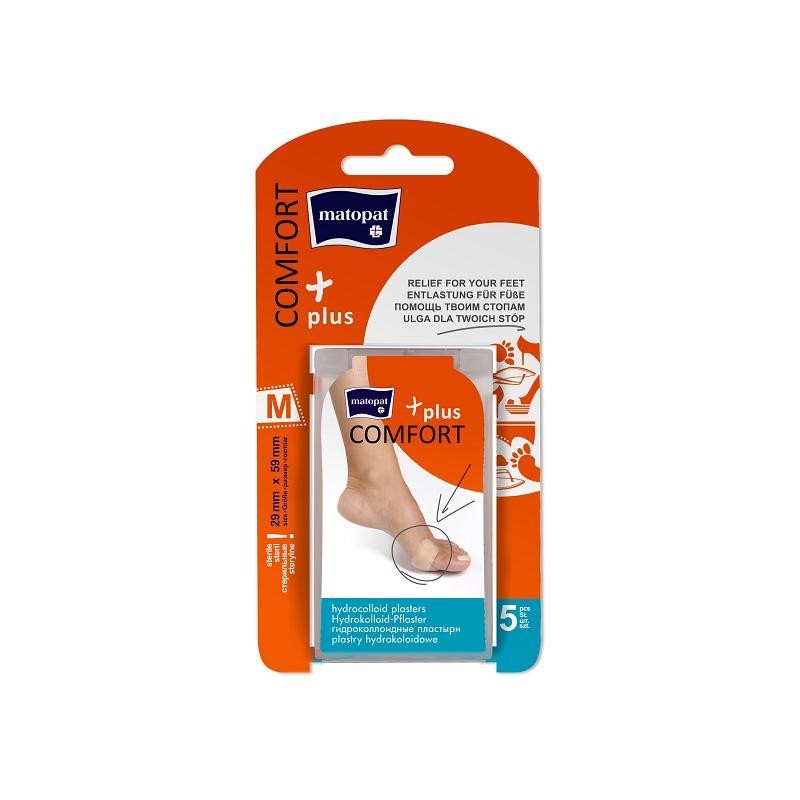 Plastry na pęcherze COMFORT PLUS M 29x59mm 5szt. Matopat