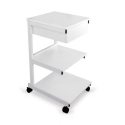 Stolik pod aparaturę metalowy - 3 półki + szuflada - Juventas