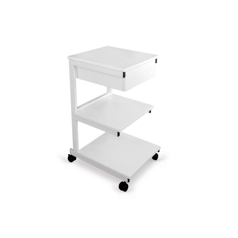 Stolik pod aparaturę metalowy - 3 półki + szuflada - Juventas